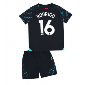 Manchester City Rodri Hernandez #16 Replica Third Stadium Kit for Kids 2023-24 Short Sleeve (+ pants)